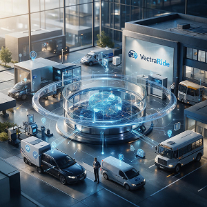 Centralized transportation management dashboard simplifying fleet operations with VectraRide